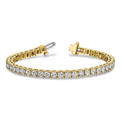 14k Complete 2.17 carat Round AA Diamond 4-prong 7 inch Tennis Bracelet