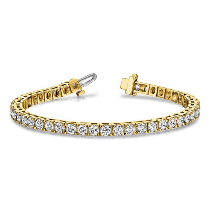 14k Complete 2.17 carat Round AA Diamond 4-prong 7 inch Tennis Bracelet