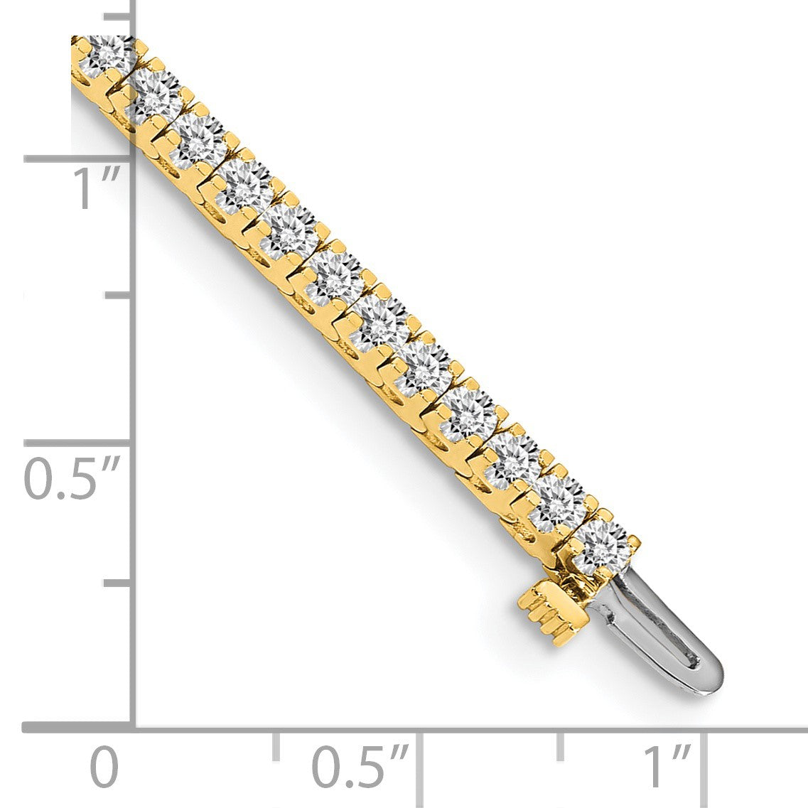 14k Complete 2.17 carat Round AA Diamond 4-prong 7 inch Tennis Bracelet