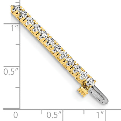 14k Complete 2.17 carat Round AA Diamond 4-prong 7 inch Tennis Bracelet