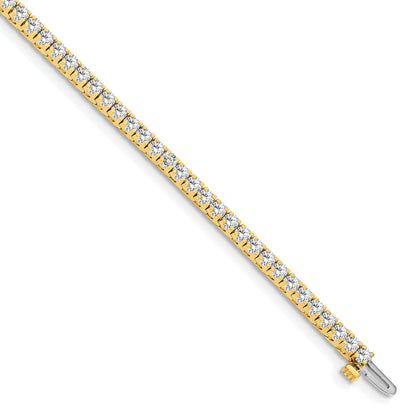 14k Complete 2.17 carat Round AA Diamond 4-prong 7 inch Tennis Bracelet