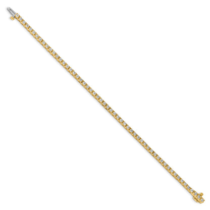 14k Holds 2.18 carat 56-2.1mm Round Diamond 4-prong 7 inch Tennis Bracelet Mounting
