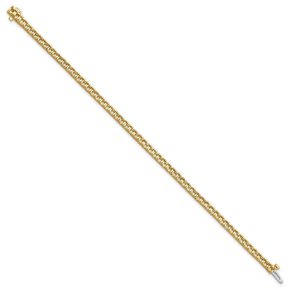 14k Holds 2.86 carat 55-2.4mm Round Diamond 4-prong 7 inch Tennis Bracelet Mounting