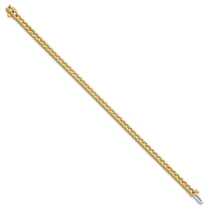 14k Holds 4.1 carat 52-2.7mm Round Diamond 4-prong 7 inch Tennis Bracelet Mounting