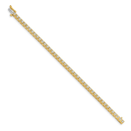 14k Complete 1.75 carat Round AA Diamond 4-prong 7 inch Tennis Bracelet