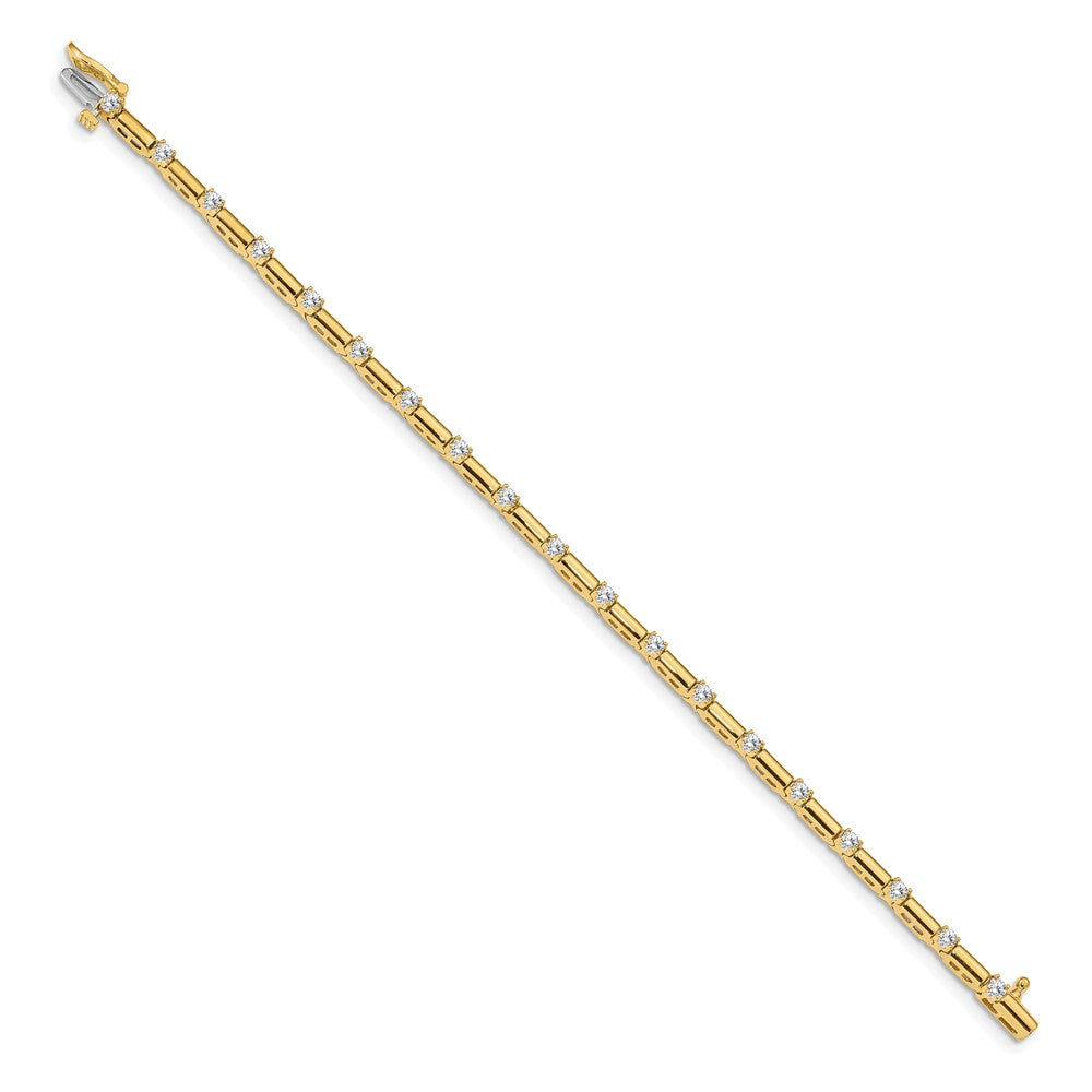 14k 2.4mm Diamond Bar Link Tennis Bracelet Mounting