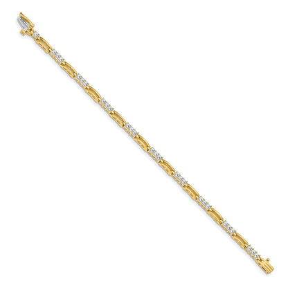 14k 2.5mm Diamond Fancy Link Tennis Bracelet Mounting