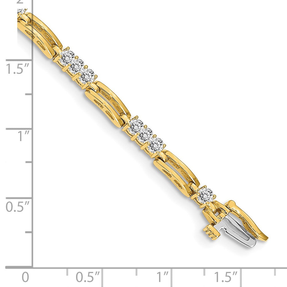 14k 2.5mm Diamond Fancy Link Tennis Bracelet Mounting