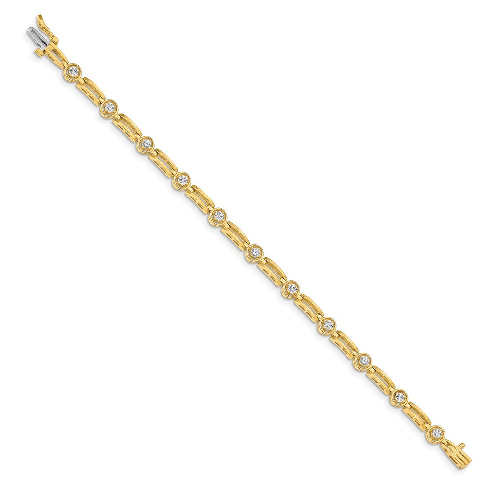 14k 2.6mm Diamond Fancy Tennis Bracelet Mounting