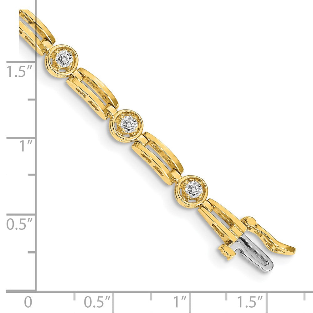 14k 2.6mm Diamond Fancy Tennis Bracelet Mounting