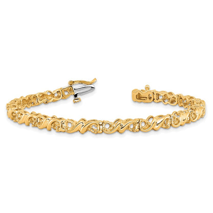 14k 2.1mm Diamond Tennis Bracelet Mounting