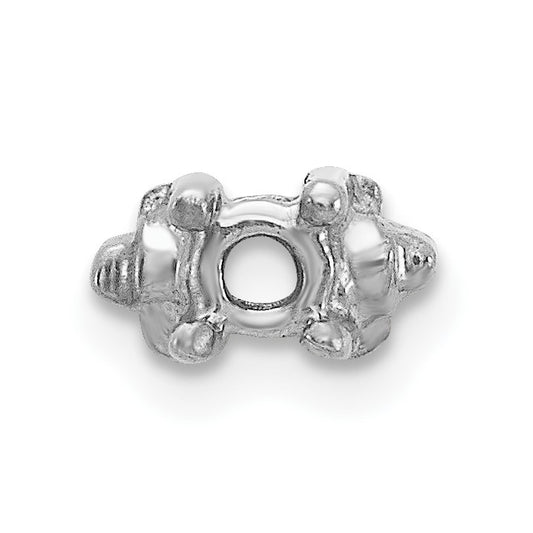 14k White Gold Head Holds up to 2.75mm for X852 Add-a-Diamond Bracelet