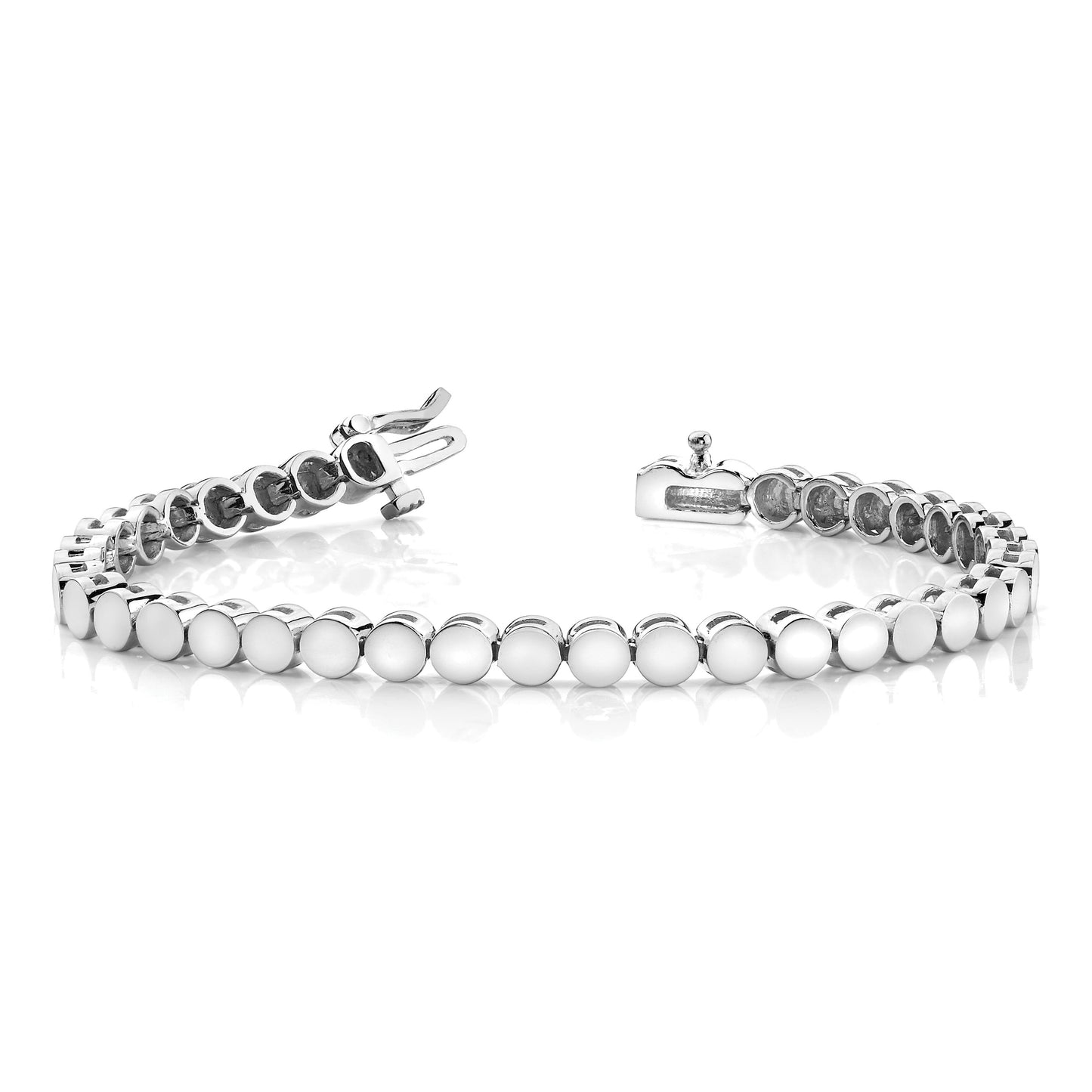14k White Gold Holds 47 Stones up to 2.75mm Round Add-a-Diamond 7 inch Bracelet