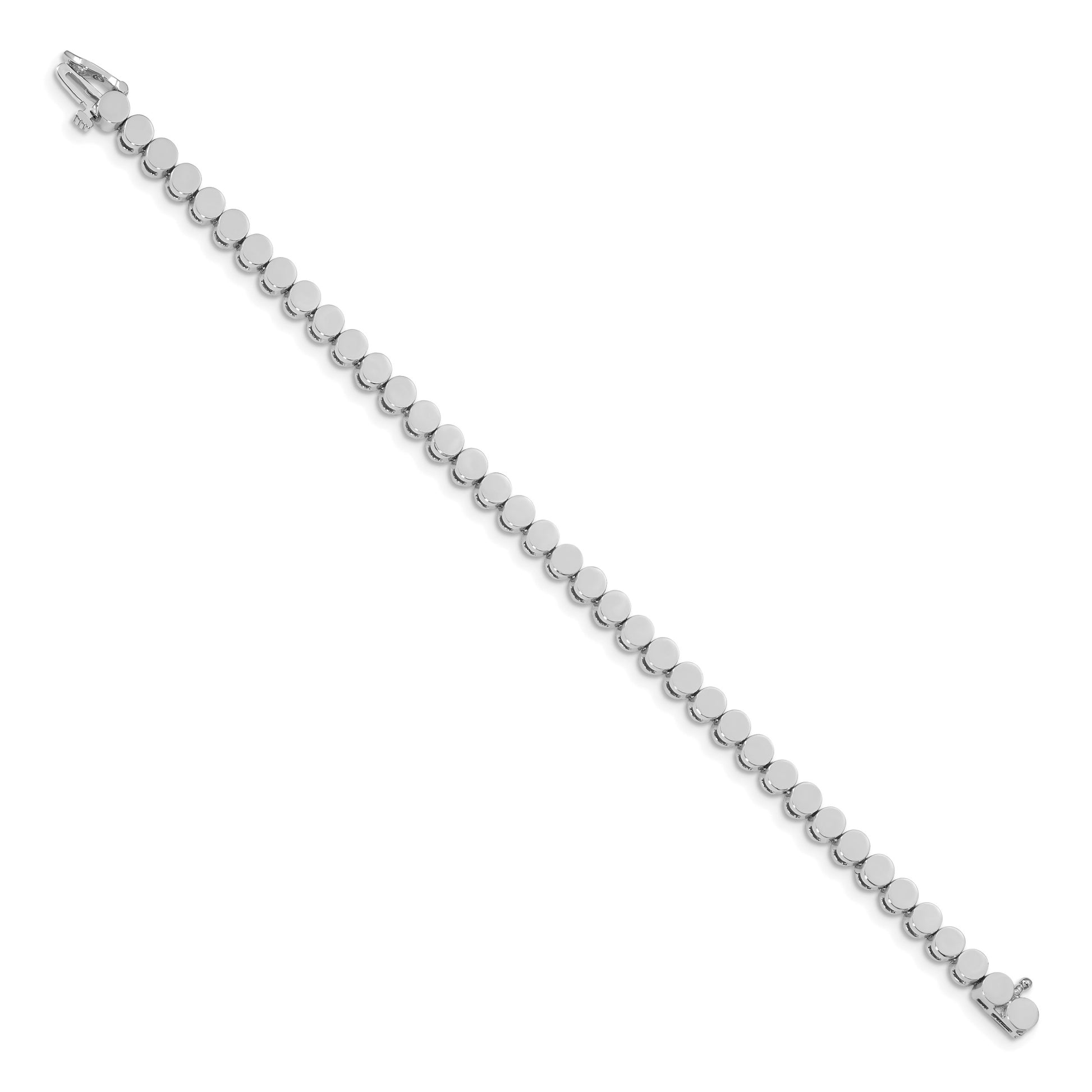14k White Gold Holds 39 Stones up to 3mm Round Add-a-Diamond 7 inch Bracelet