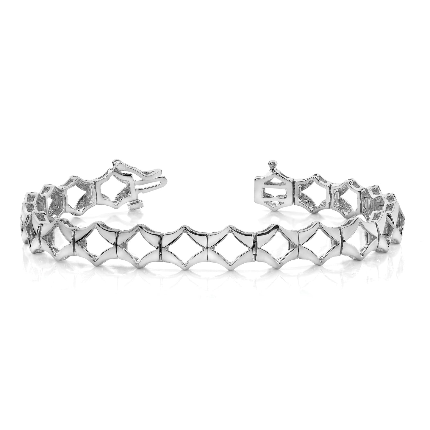 14k White Gold Holds 21 Stones up to 2.75mm Add-a-Diamond 7 inch Tennis Bracelet
