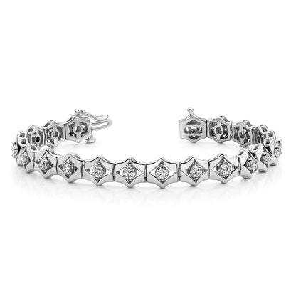 14k White Gold Holds 21 Stones up to 2.75mm Add-a-Diamond 7 inch Tennis Bracelet