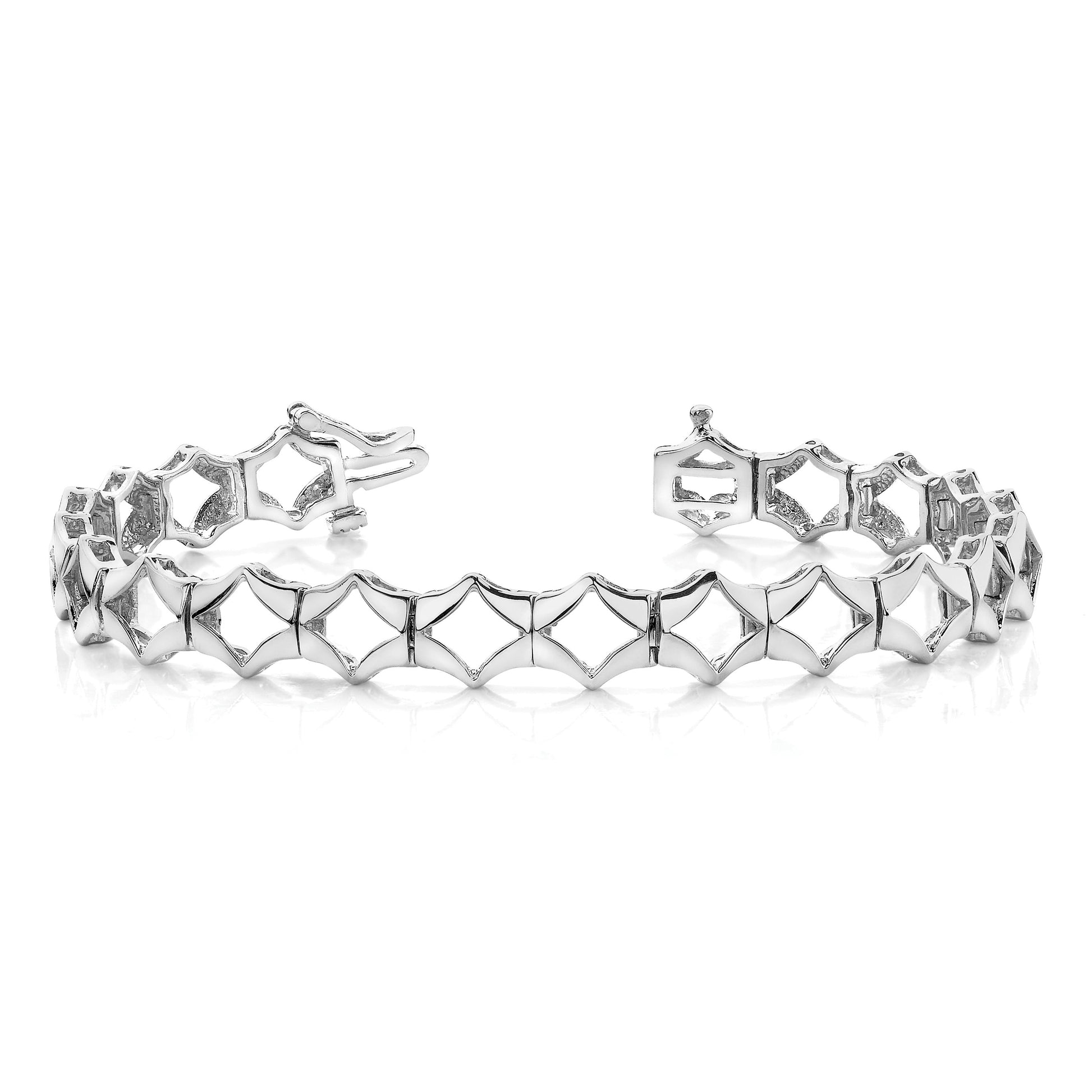 14k White Gold Holds 19 Stones up to 3.25mm Add-a-Diamond 7 inch Tennis Bracelet
