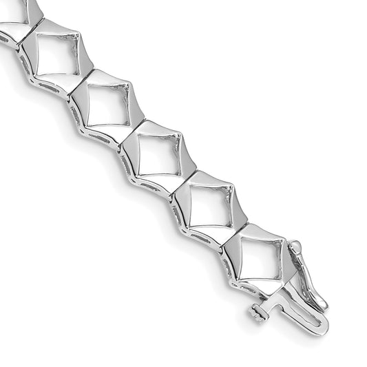 14k White Gold Holds 19 Stones up to 3.25mm Add-a-Diamond 7 inch Tennis Bracelet