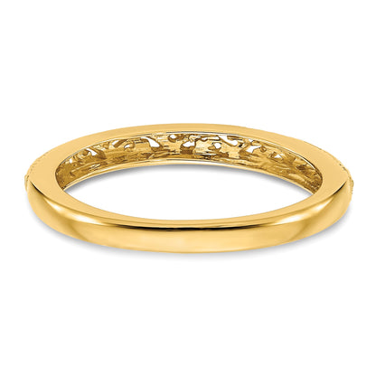 14k 3mm Filigree Wedding Band
