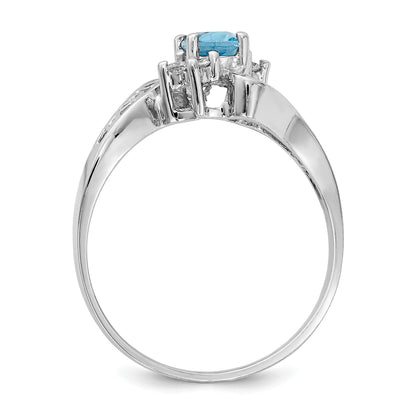 14k White Gold Polished Holds 4-1.5mm Round and  1-6x4 Oval Gemstone Filigree Ring Mounting