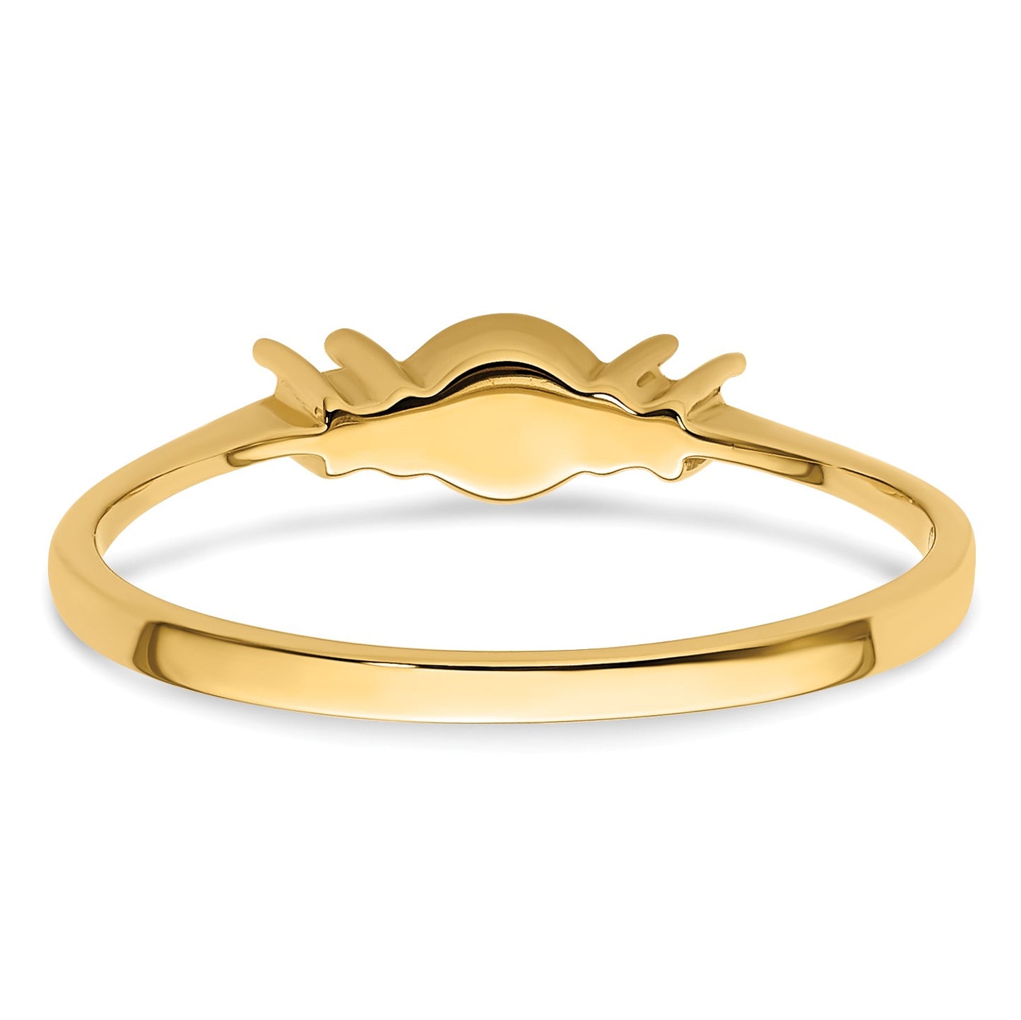 14k Holds 5mm Pearl and 2-2.1mm Stones Ring Mounting