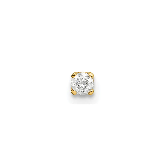 14k Single Stud Diamond Earring