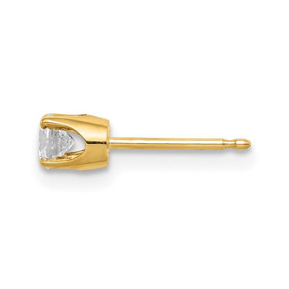 14k 1/5 carat Single Stud AA Diamond Earring