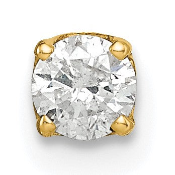 14k 1/5 carat Single Stud AA Diamond Earring