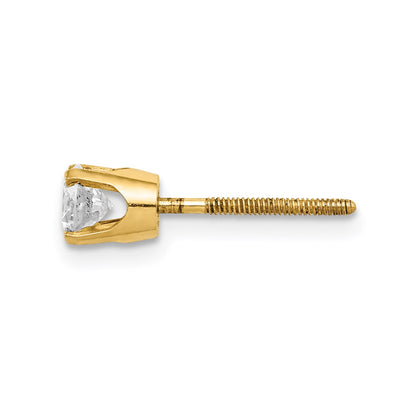 14k 3/8 carat Single Stud AA Diamond Earring