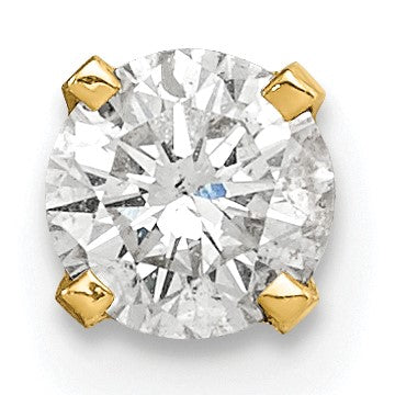 14k 3/8 carat Single Stud AA Diamond Earring