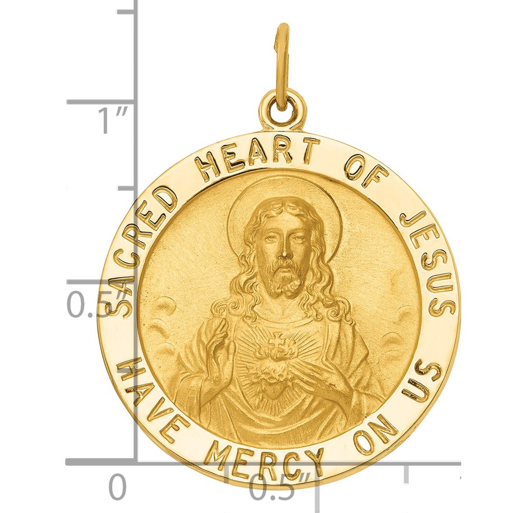 14k Sacred Heart of Jesus Medal Pendant