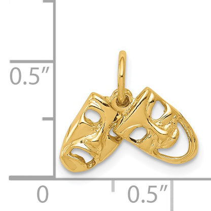 14k Comedy/Tragedy 2-Piece Charm