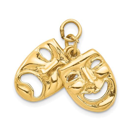 14k Comedy Tragedy 2-Piece Charm