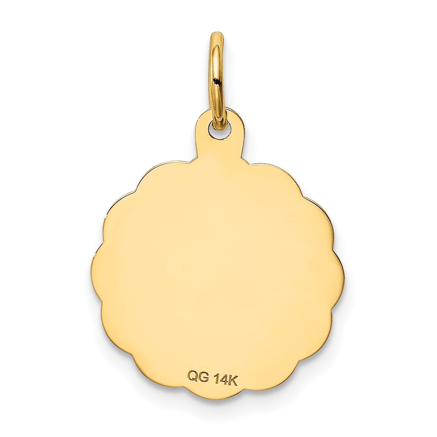 14k GRADUATION DAY with Cap 16mm Engravable Disc Charm