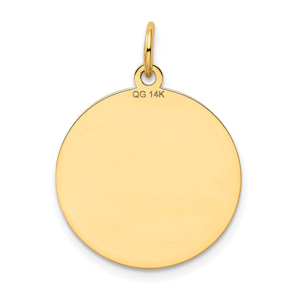 14k SHETLAND SHEEP20mm Engravable Disc Dog Charm