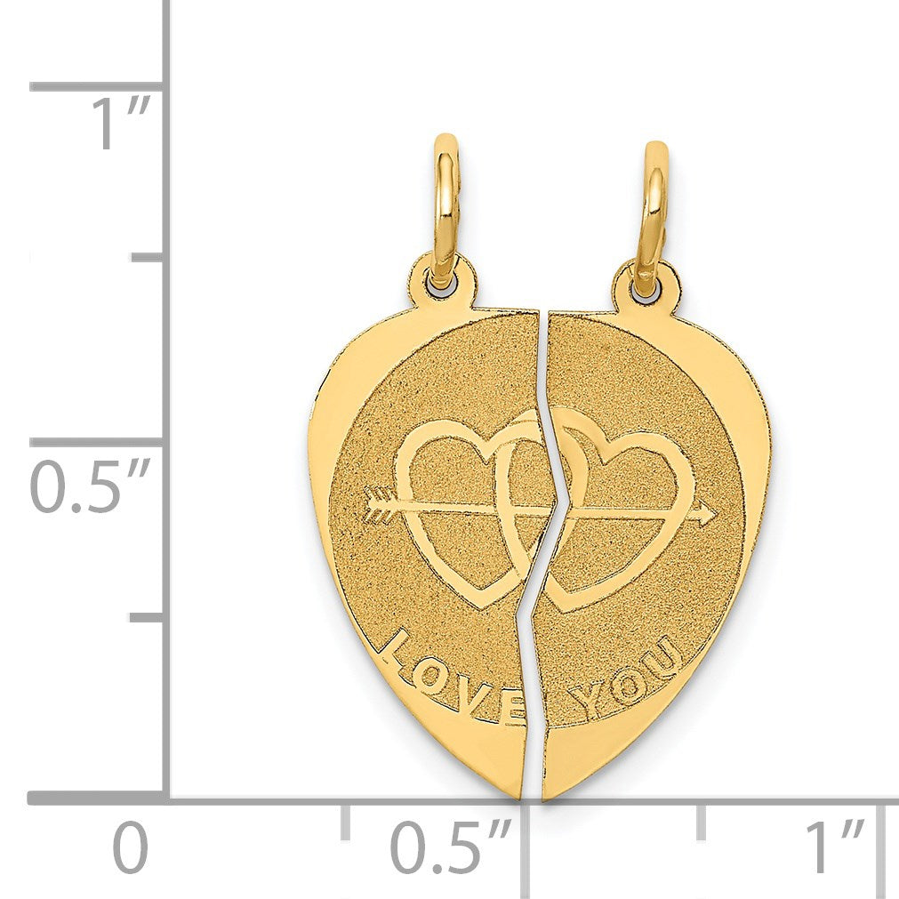 14k 2-Piece I LOVE YOU Charm