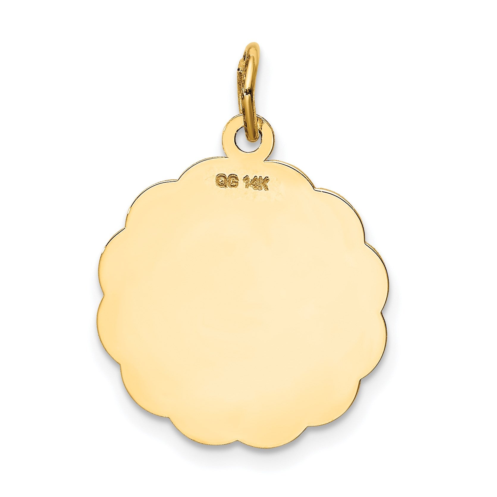 14K A DATE TO REMEMBER 18mm Engravable Disc Charm