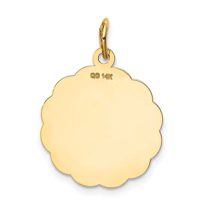 14K A DATE TO REMEMBER 18mm Engravable Disc Charm