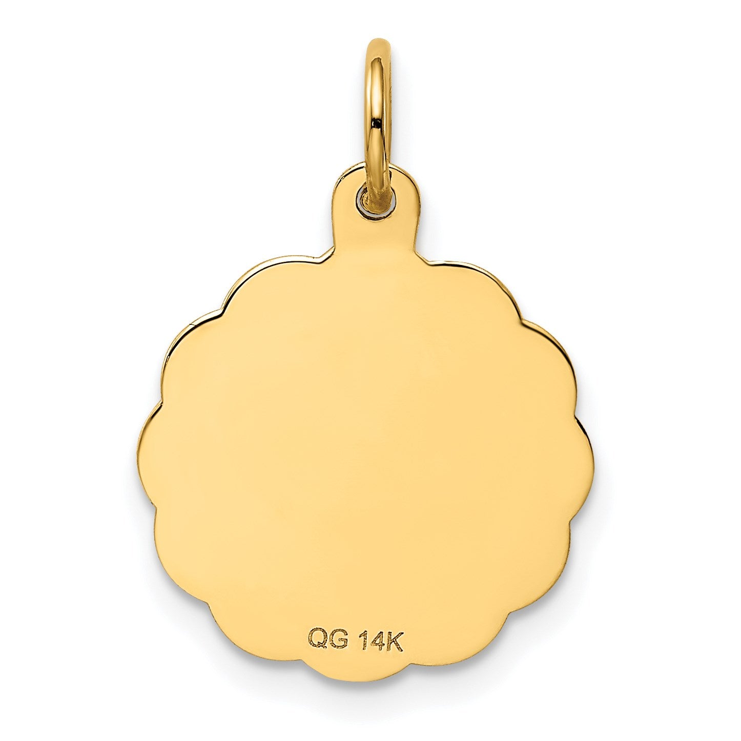 14K 5th ANNIVERSARY 16mm Engravable Disc Charm