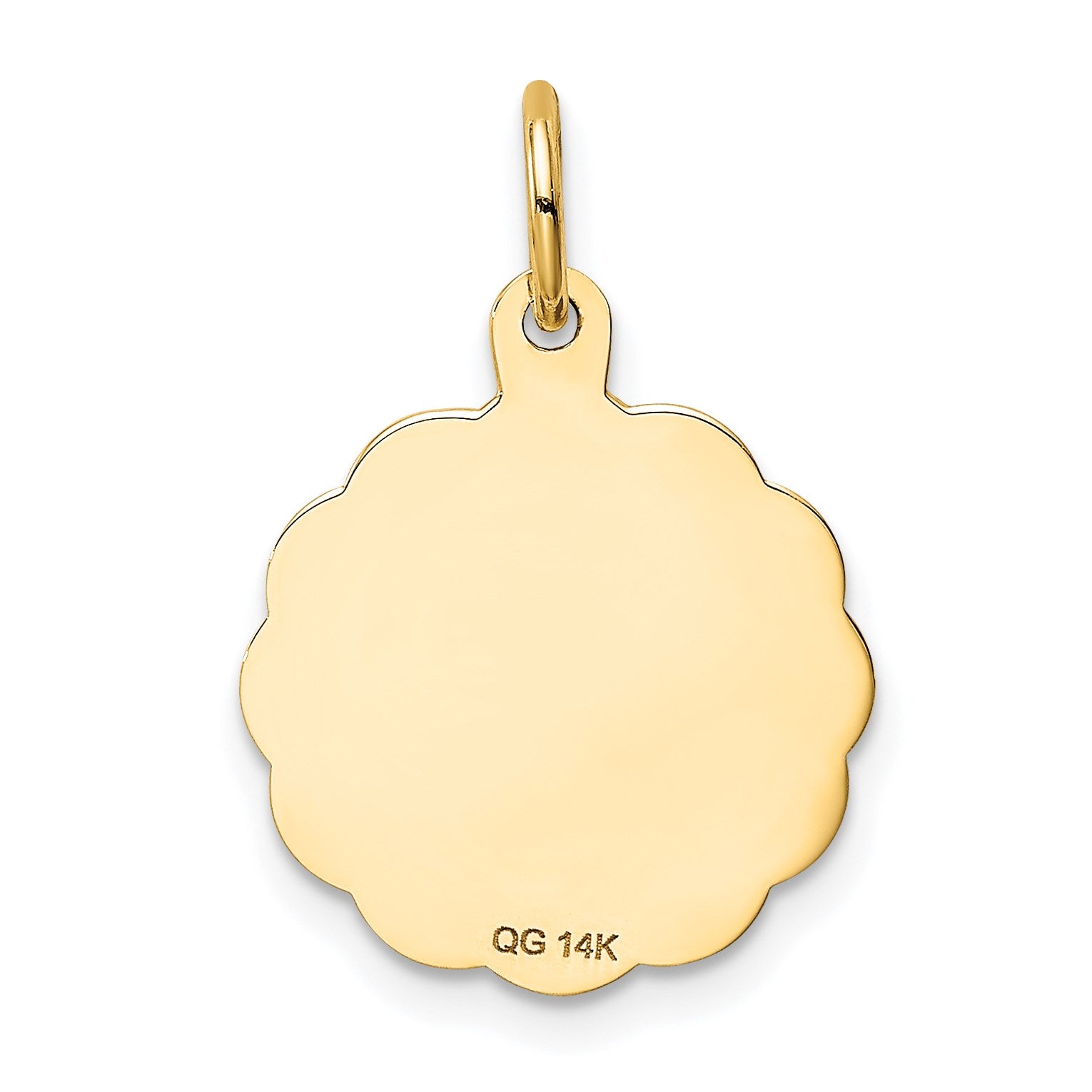14K SPECIAL DAUGHTER 15mm Engravable Disc Charm