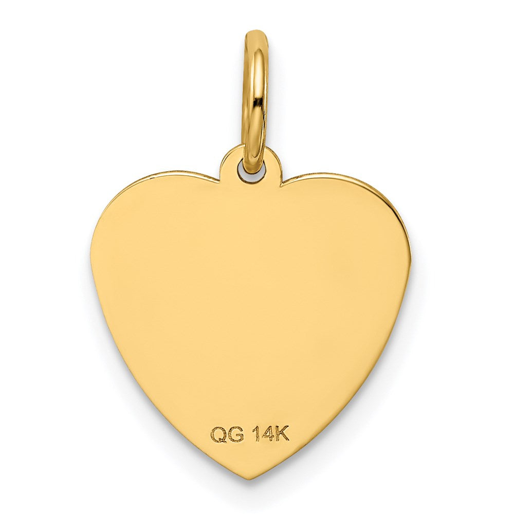 14k #1 GODDAUGHTER Heart Disc Charm