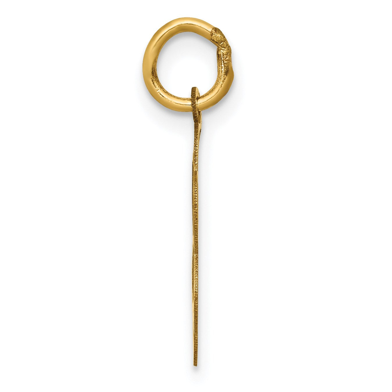 14k GRADUATION DAY Scalloped Edge Charm
