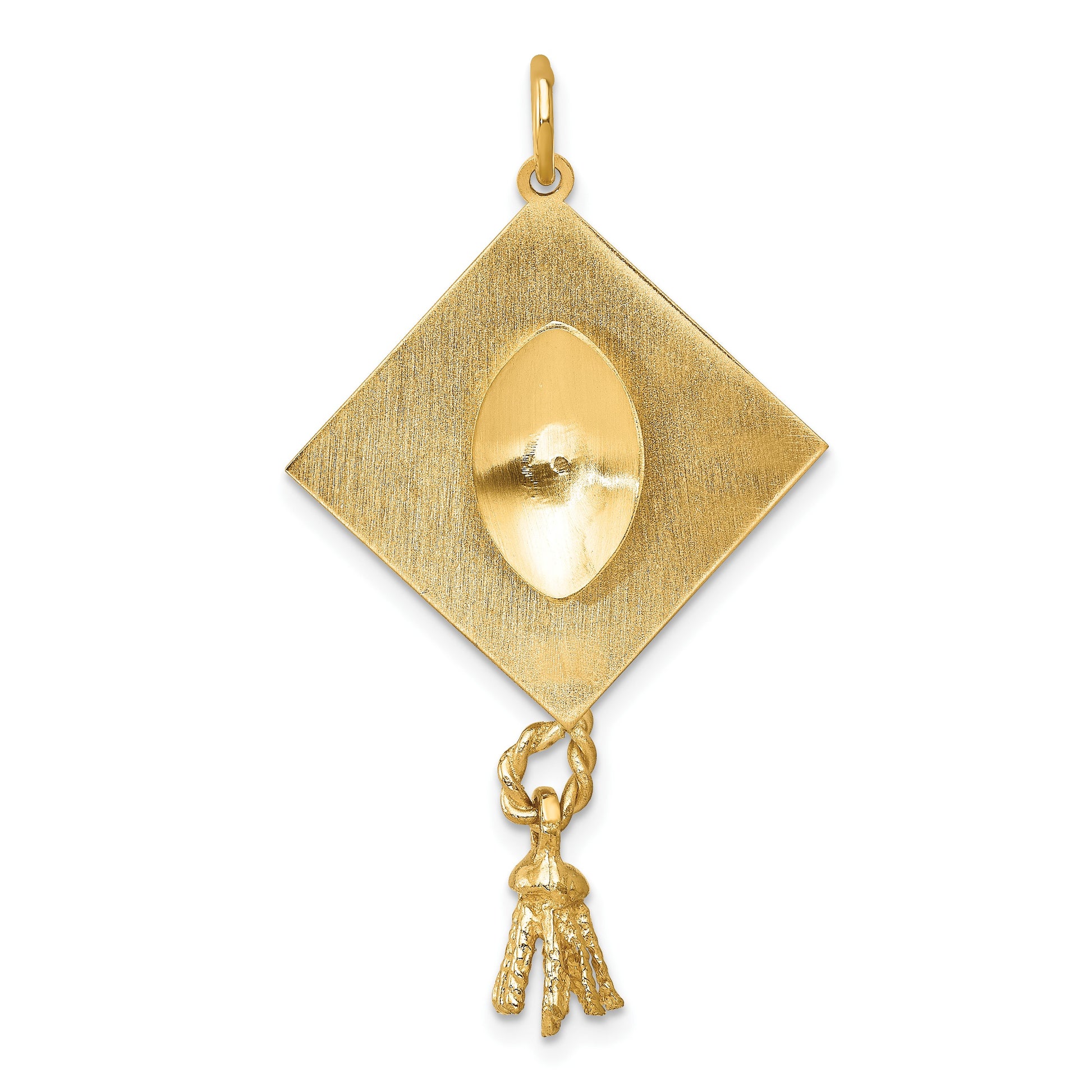 14k Graduation Cap with Freshwater Cultured Pearl and Moveable Tassel Charm