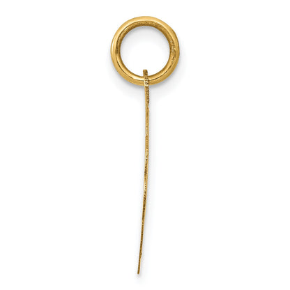 14k Polished and Satin Solid HOLY COMMUNION Scalloped Edge Round Disc Charm
