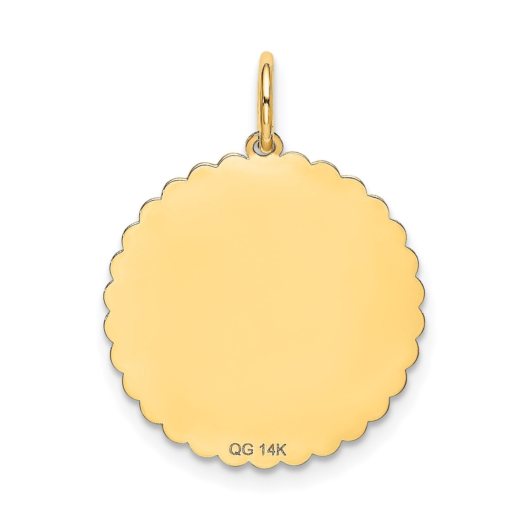14k SWEET 16 Engravable 18mm Disc Charm