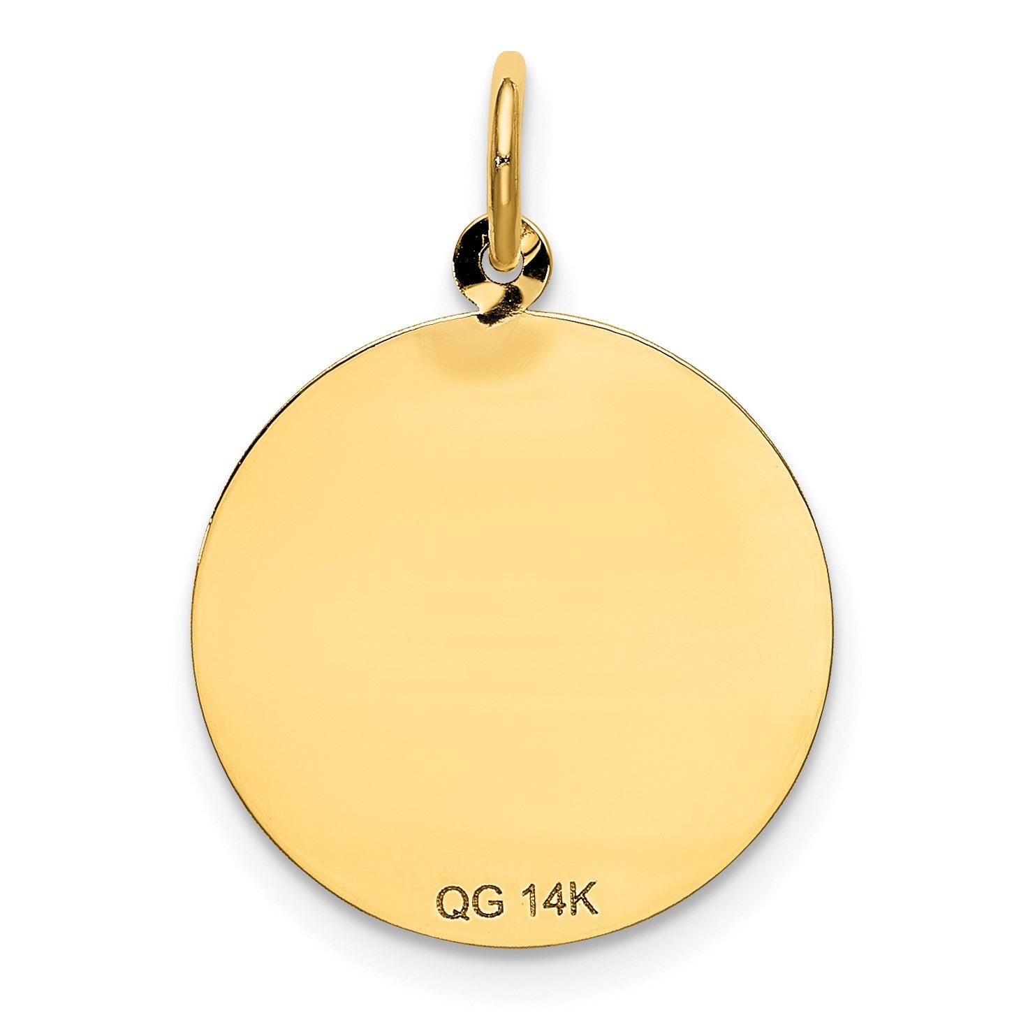 14K HAPPY BIRTHDAY with Banner 16mm Engravable Disc Charm