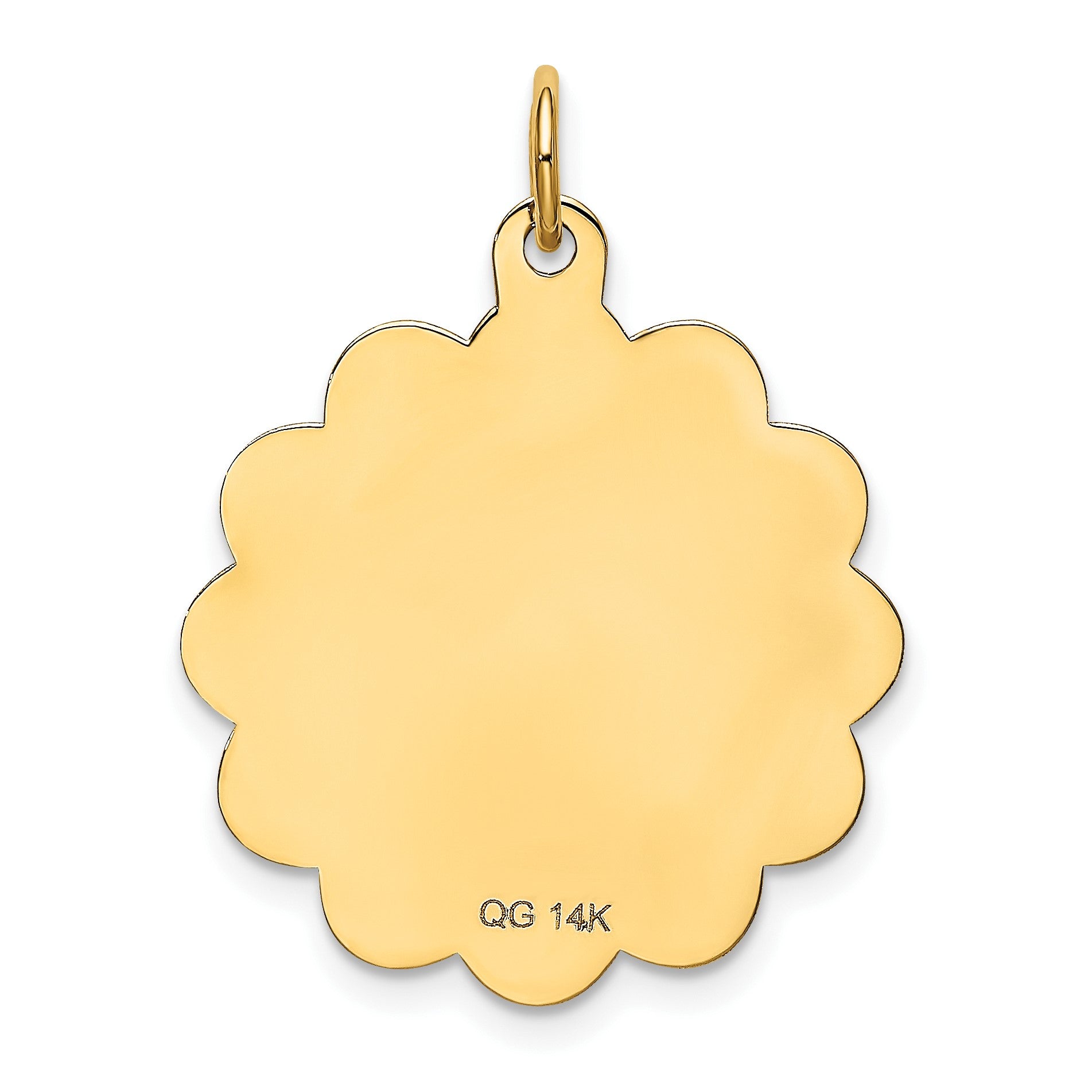 14K HAPPY BIRTHDAY 22mm Engravable Disc Charm