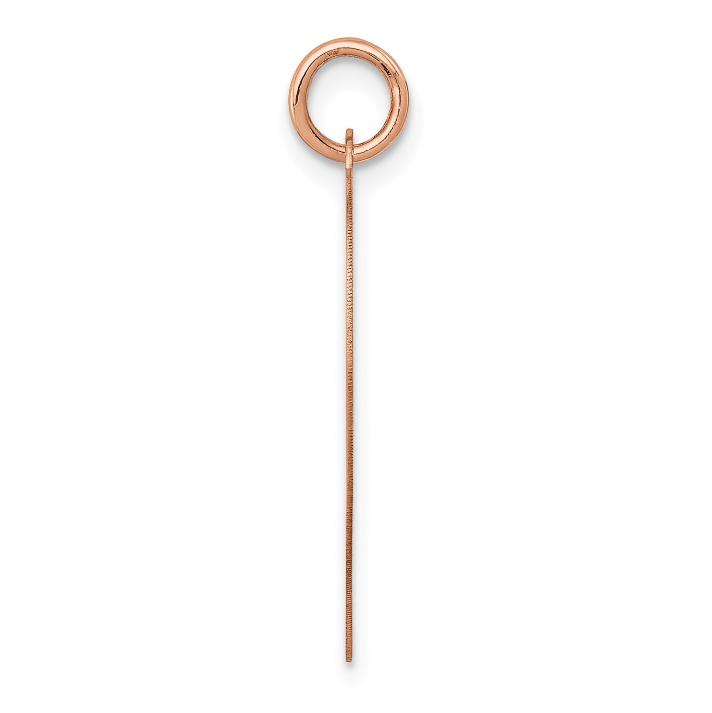 14K Rose Gold Polished Engravable 24mm Heart Disc Pendant