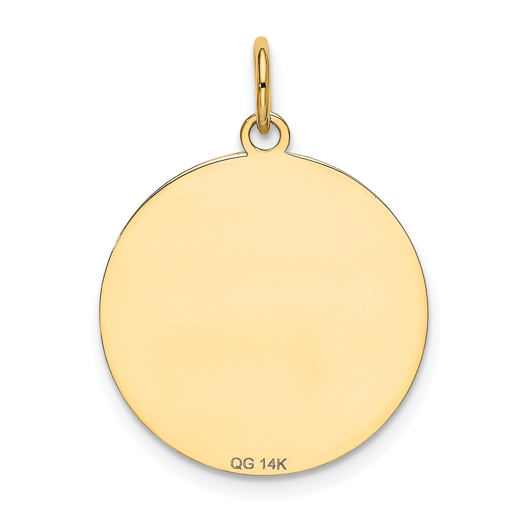 14k LABRADOR RETRIEVER 20mm Engravable Disc Dog Charm