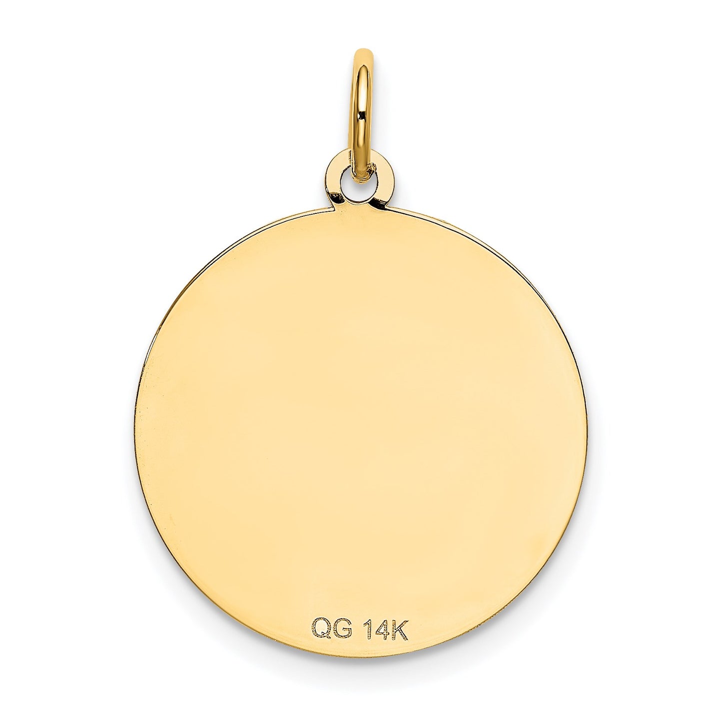 14k SHIH TZU 20mm Engravable Disc Dog Charm